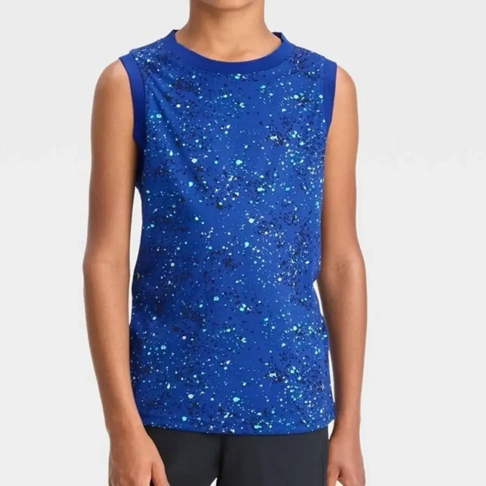 Boys' Sleeveless Printed T-Shirt | All in Motion | Small (6/7)